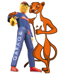 mascotte Baisse auto